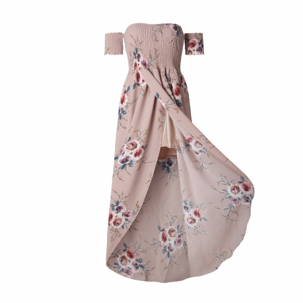 Beige Bohemian Style Maxi Dress - Picture 7 of 8